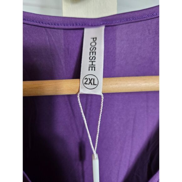 Poseshe Plus Size Women's Sleveless Dress - Picture 3 of 6